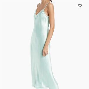 Vince Satin Frayed-Edge Cami Midi-Dress